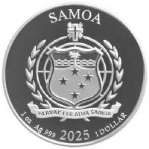 Samoa - 2 Dollar Golden Eagle (3.) 2025 - 1 Oz Silber  ( kein Internetverkauf ) nur Ladenverkauf