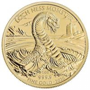 Großbritannien - 100 GBP Loch Ness Monster 2026 - 1 Oz Gold  ( bitte aktuellen Preis erfragen !!! ) Kein Internetverkauf -nur Ladenverkauf !!!!