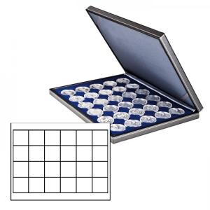 2364-2124 NERA Münzkassette M für Münzen bis 42 mm Ø, Einlage in 4 Farben lieferbar