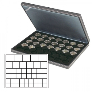 2364-2145E NERA Coin Case M with purcase with 24,28,39,44 Ø with insert of your choice, available in 4 colours