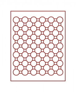 2929 Münzbox mit 42 runden Vertiefungen für Münzkapseln 29 mm rauchfarben oder grau