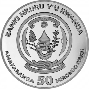 Ruanda - 50 RWF Lunar Serie Drache 2024 - 1 Oz Silber  ( kein Internetverkauf ) nur Ladenverkauf