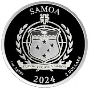 Samoa - 2 Dollar Golden Eagle (2.) 2024 - 1 Oz Silber  ( kein Internetverkauf ) nur Ladenverkauf
