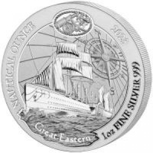 Ruanda - 50 RWF Nautische Unze Great Eastern 2023 - 1 Oz Silber  ( kein Internetverkauf ) nur Ladenverkauf