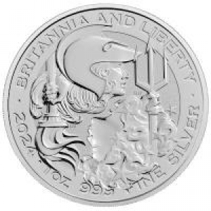Großbritannien, 2 Pfund 2024 Britannia/Liberty - 1 Unze Silber ( kein Internetverkauf ) nur Ladenverkauf