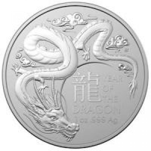 Australien - 1 AUD RAM Lunar Jahr des Drachen 2024 - 1 Oz Silber  ( kein Internetverkauf ) nur Ladenverkauf