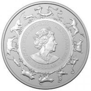 Australien - 1 AUD RAM Lunar Jahr des Drachen 2024 - 1 Oz Silber  ( kein Internetverkauf ) nur Ladenverkauf