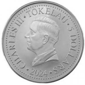 Tokelau - 5 NZD Mustang 2024 - 1 Oz Silber  ( kein Internetverkauf ) nur Ladenverkauf