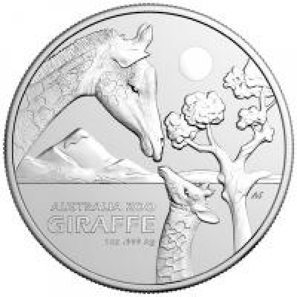Australien 1 AUS-Dollar Zoo Giraffe 1 Unze Silber 2024  ( kein Internetverkauf ) nur Ladenverkauf