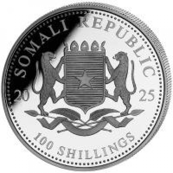 Somalia 100 Shilling Leopard African Wildlife 1 Unze Silber 2025 ( kein Internetverkauf ) nur Ladenverkauf