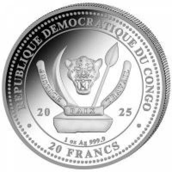 Kongo - Worlds Wildlife Löwe 2025 - 1 Oz Silber ( kein Internetverkauf ) nur Ladenverkauf