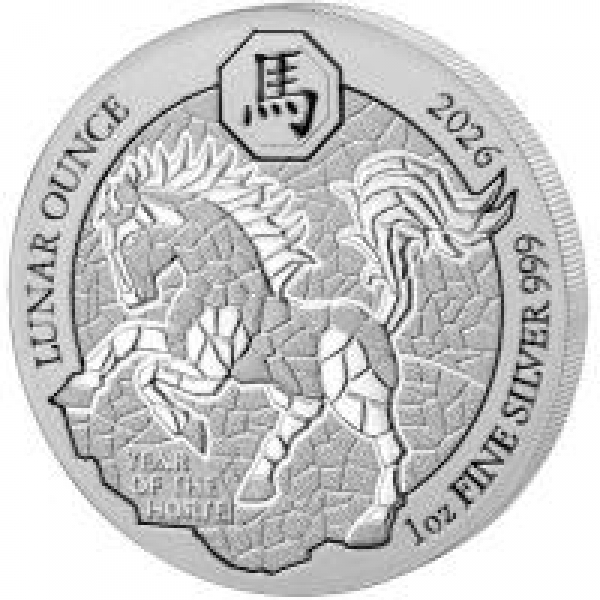 Ruanda - Lunar Serie Pferd 2026 - 1 Oz Silber ( kein Internetverkauf ) nur Ladenverkauf