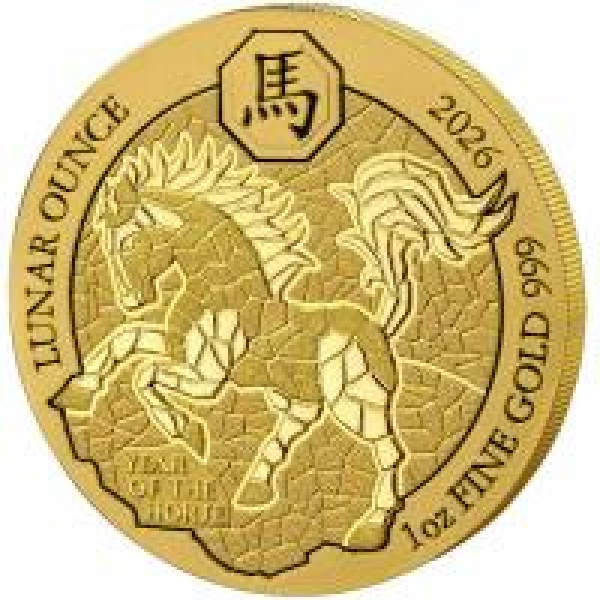 Ruanda - Lunar Serie Pferd 2026 - 1 Oz Gold ( Kein Internetverkauf - nur Ladenverkauf )