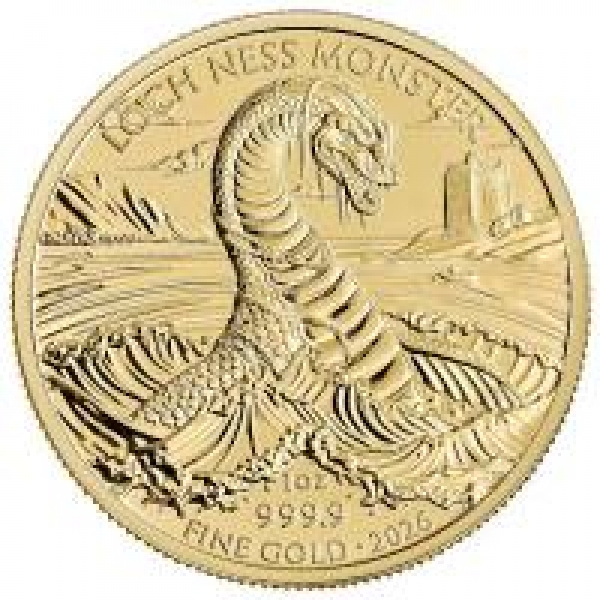 Großbritannien - 100 GBP Loch Ness Monster 2026 - 1 Oz Gold  ( bitte aktuellen Preis erfragen !!! ) Kein Internetverkauf -nur Ladenverkauf !!!!