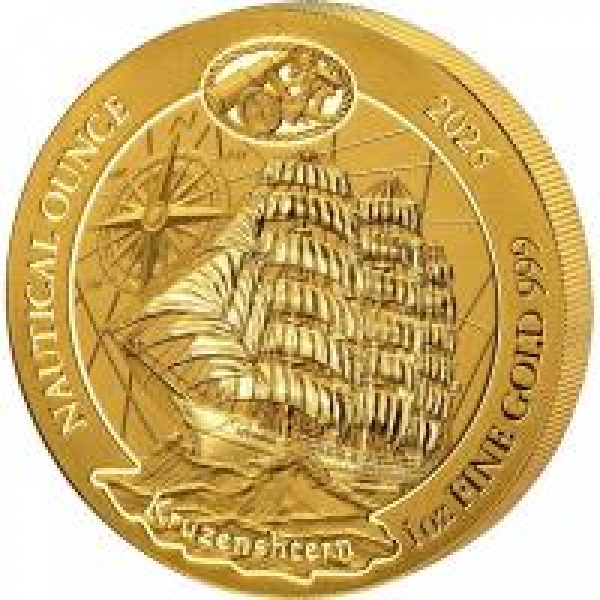 Ruanda - 100 RWF Nautische Unze Kruzenshtern 2026 - 1 Oz Gold  ( bitte aktuellen Preis erfragen !!! ) Kein Internetverkauf -nur Ladenverkauf !!!!