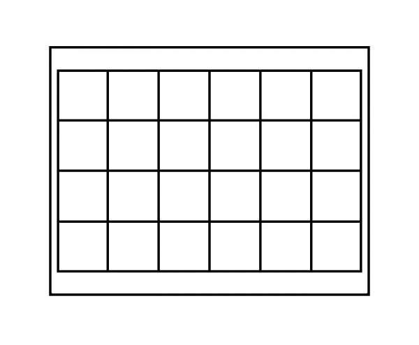 2364-2124 NERA Münzkassette M für Münzen bis 42 mm Ø, Einlage in 4 Farben lieferbar