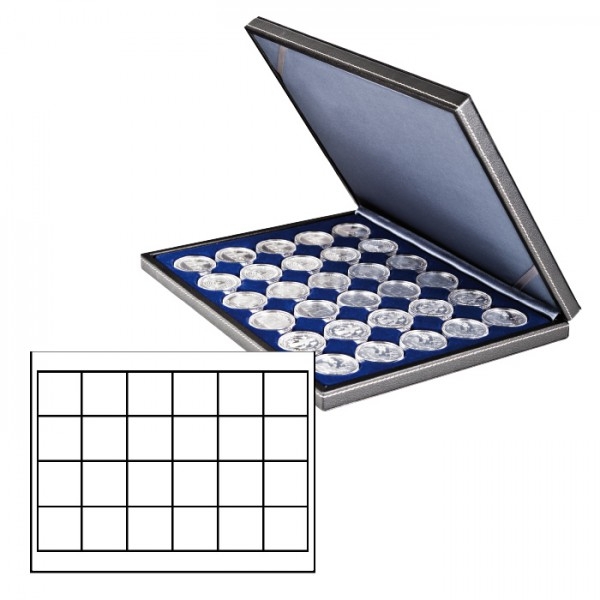 2364-2124 NERA Münzkassette M für Münzen bis 42 mm Ø, Einlage in 4 Farben lieferbar