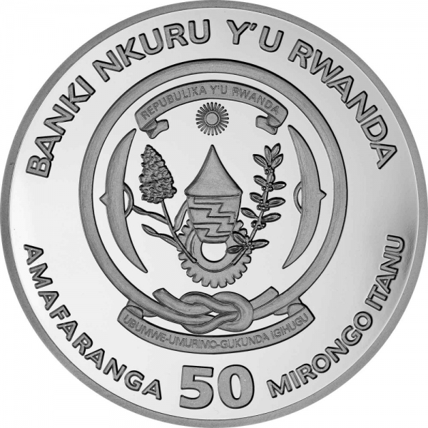Ruanda - 50 RWF Lunar Serie Drache 2024 - 1 Oz Silber  ( kein Internetverkauf ) nur Ladenverkauf