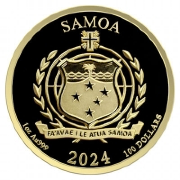 1 Unze Gold Samoa - 2 Dollar Jungle Life: Jaguar (1.) 2024 ( Kein Internetverkauf )