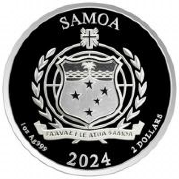 Samoa - 2 Dollar Golden Eagle (2.) 2024 - 1 Oz Silber  ( kein Internetverkauf ) nur Ladenverkauf