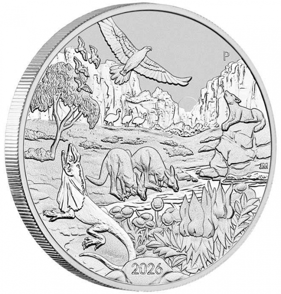 Australien 1 $ The Outback - Wonders of Australia 1 Unze Silber 2026  ( Kein Internetverkauf -  nur Ladenverkauf)